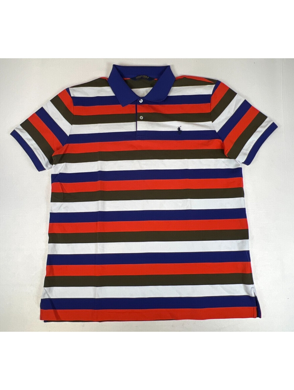 Polo Golf Ralph Lauren Men XL Polo Shirt Multi Stripe Pima Cotton Pro Fit